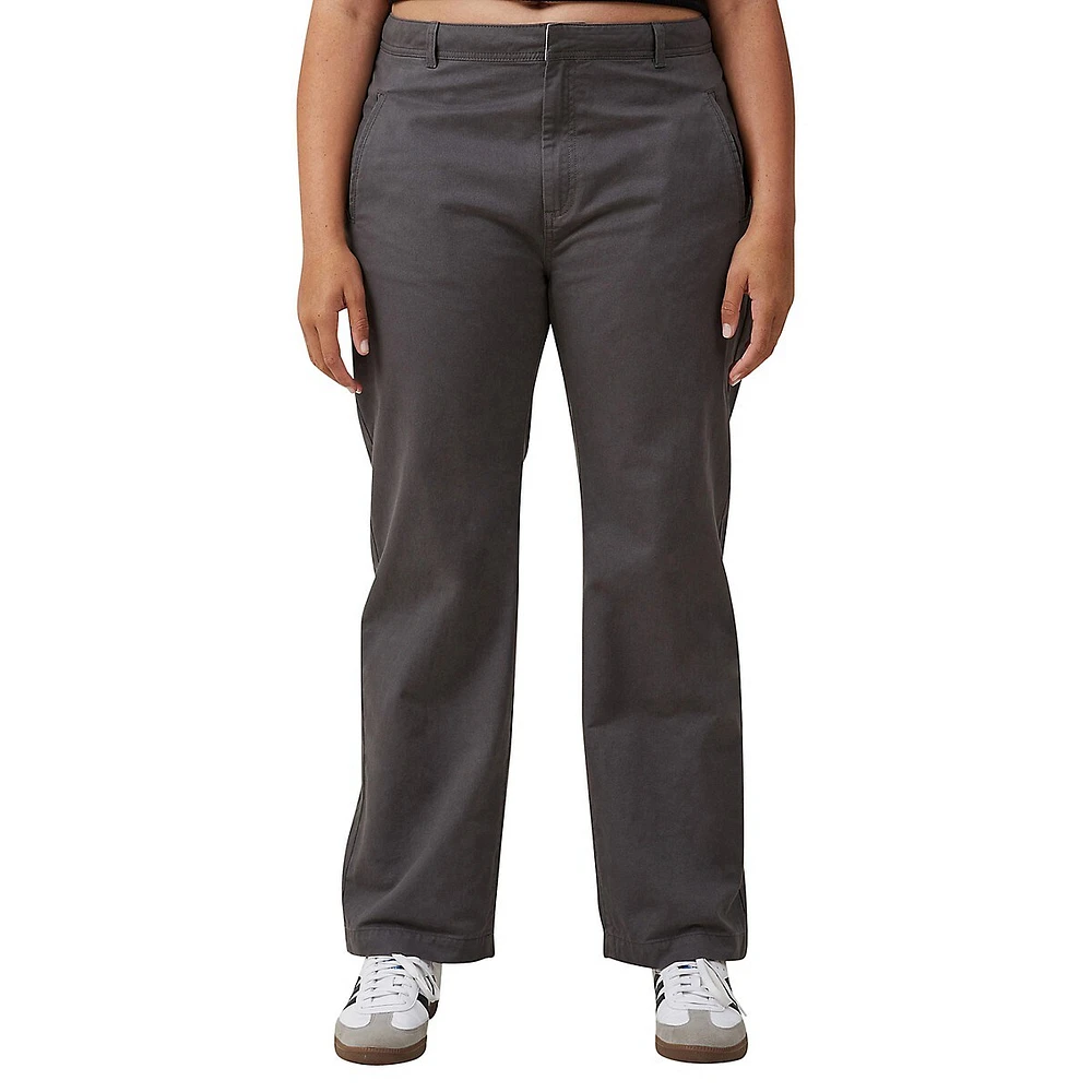 Bailey Mid-Rise Straight-Leg Pants