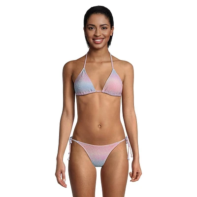 Ombré Shimmer Side-Tie Bikini Bottoms