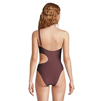 One-Shoulder Cutout One-Piece Swimsuit