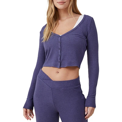 Super Soft Cropped Sleep & Lounge Cardigan