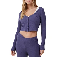Cardigan de nuit et détente court