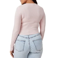 Long-Sleeve Ribbed Top