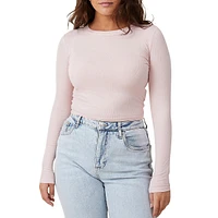 Long-Sleeve Ribbed Top