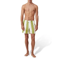 Striped Stretch Swim Shorts