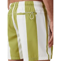 Striped Stretch Swim Shorts