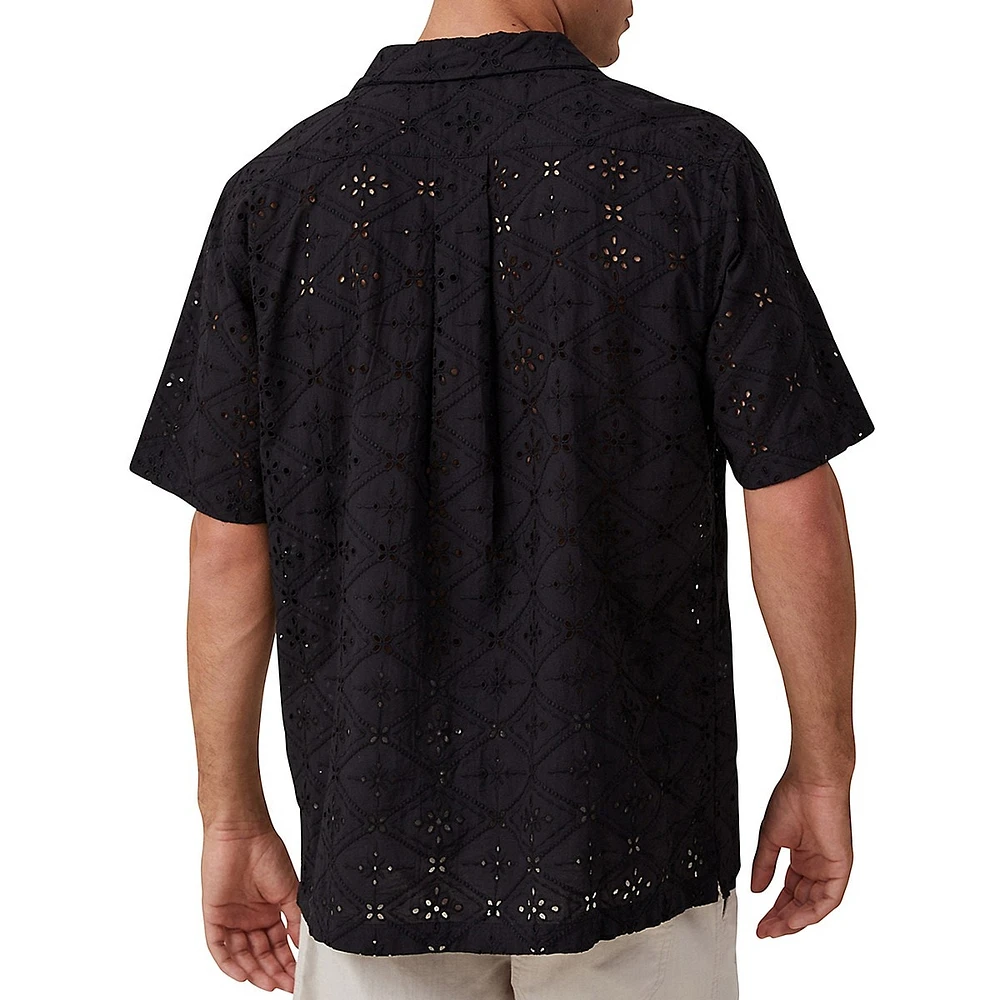 Capri Eyelet Camp Shirt