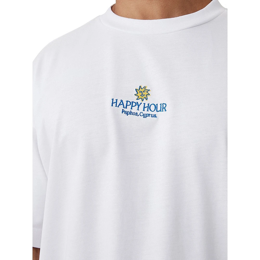 Happy Hour ​Graphic Boxy-Fit T-Shirt