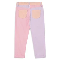 Little Girl's Colourblock Mom Jeans