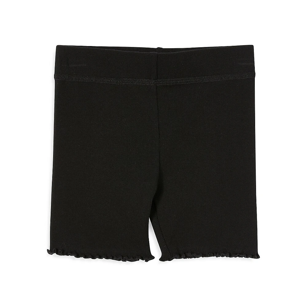 Girl's Hailey Lettuce-Edge Bike Shorts