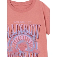 Little Girl's Rainbow Mountain-Graphic T-Shirt