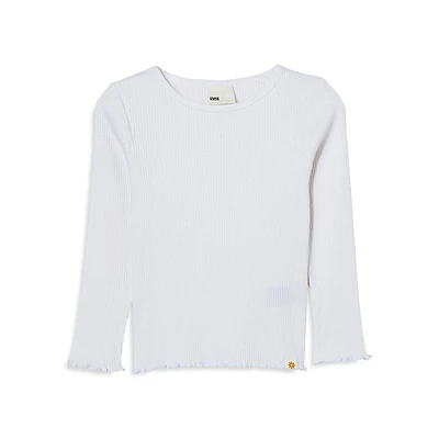 Little Girl's Jade Ribbed Long-Sleeve Top