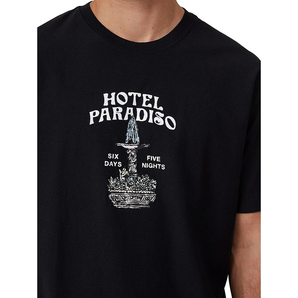 Hotel Paradiso Premium Loose-Fit Graphic T-Shirt