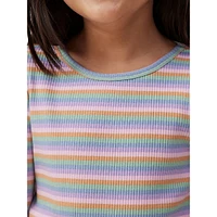 Little Girl's Jade Ribbed Long-Sleeve Top