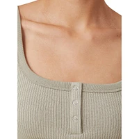 Rory Ribbed Henley Tank Top