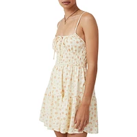 Mini-robe nouée à plusieurs niveaux et sans manches Haven