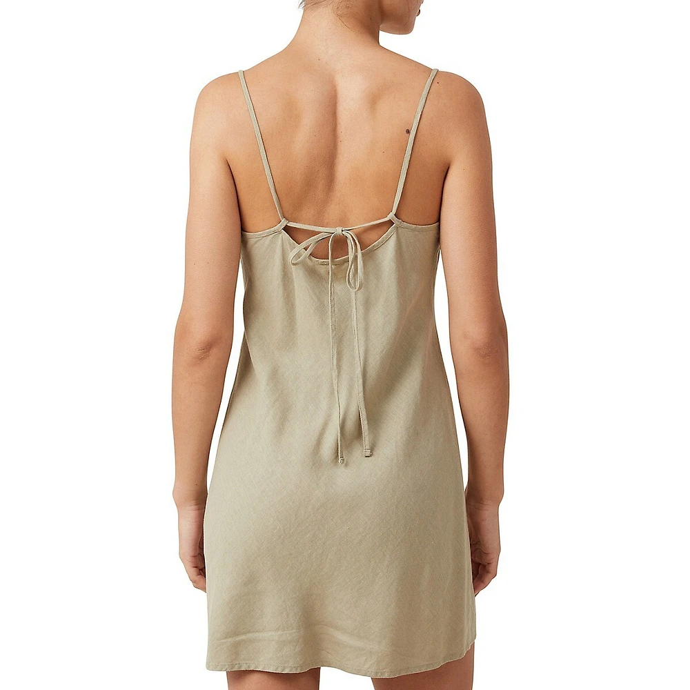 Haven Strappy Mini Slip Dress