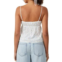 Organic Cotton Lace-Trim Camisole