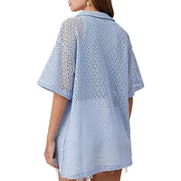 Camron Oversized Crochet Shirt