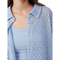 Camron Oversized Crochet Shirt