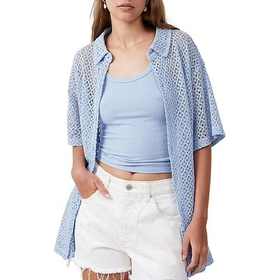 Camron Oversized Crochet Shirt