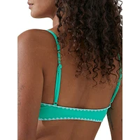 Straight-Neck Cropped Bikini Top