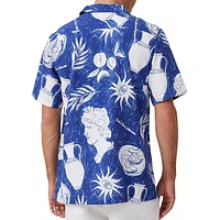 Grecian-Print Short-Sleeve Cabana Shirt