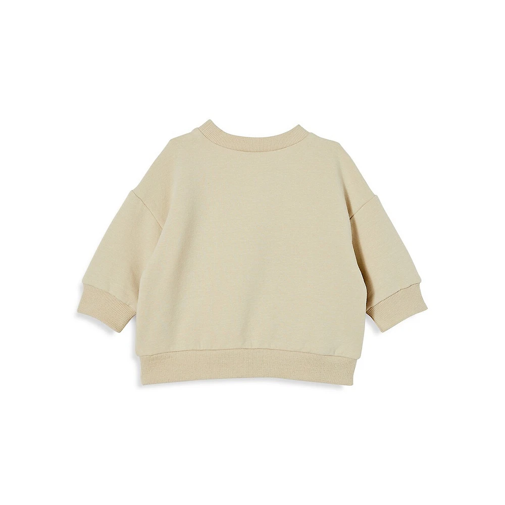 Baby's Fleece Alma Drop-Shoulder Graphic Sweater