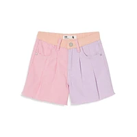 Little Girl's Kyla Colourblock Denim Shorts