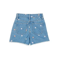 Little Girl's Kyla Floral Denim Shorts