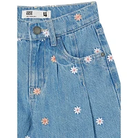 Little Girl's Kyla Floral Denim Shorts