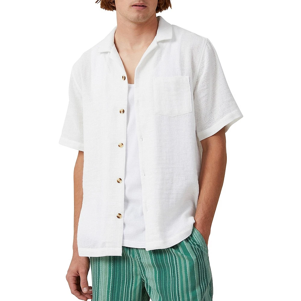 Palma Textured Short-Sleeve Shirt