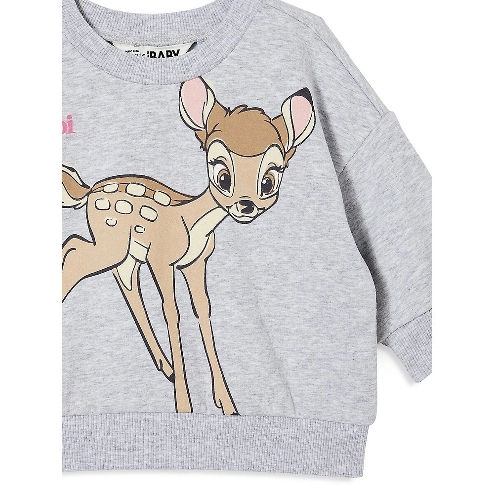 Baby's Fleece Alma Drop-Shoulder Graphic Sweater