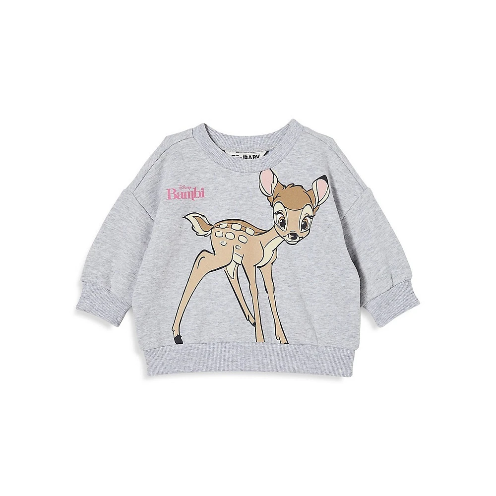 Baby's Fleece Alma Drop-Shoulder Graphic Sweater