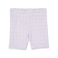 Little Girl's Hailey Check Bike Shorts