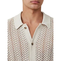 Pablo Pointelle-Knit Short-Sleeve Shirt