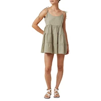 Solstice Tiered Tie-Strap Mini Dress