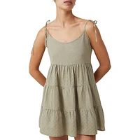 Solstice Tiered Tie-Strap Mini Dress