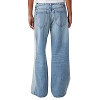 Relaxed Wide-Leg Stacked-Waist Jeans