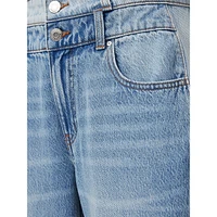 Relaxed Wide-Leg Stacked-Waist Jeans