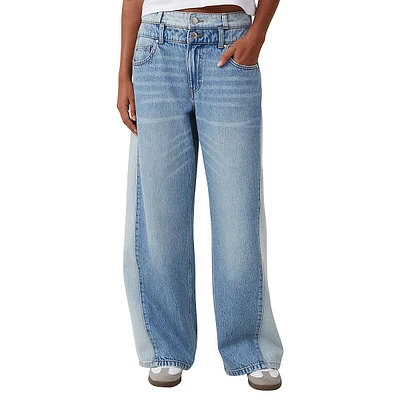 Relaxed Wide-Leg Stacked-Waist Jeans