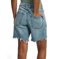 Mid-Rise Relaxed-Fit Denim Shorts