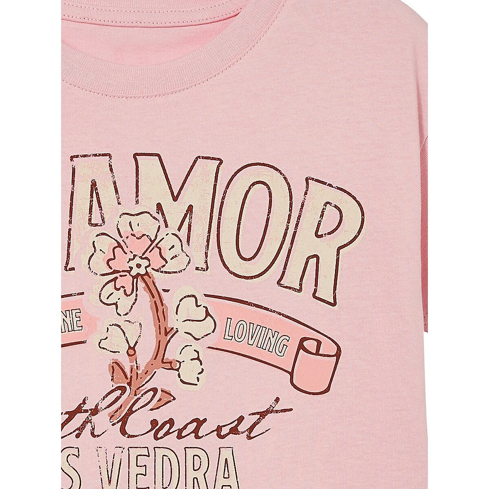 Little Girl's Poppy Print T-Shirt