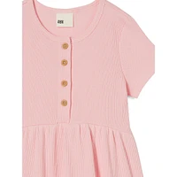 Little Girl's Sally Button-Front Knit Dress