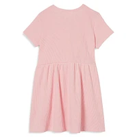 Girl's Sally Button-Front Short-Sleeve Dress