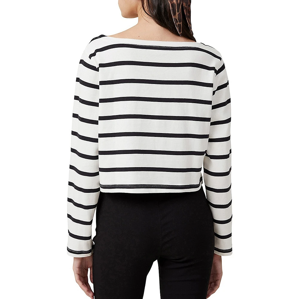 Jordyn Boatneck Striped Top