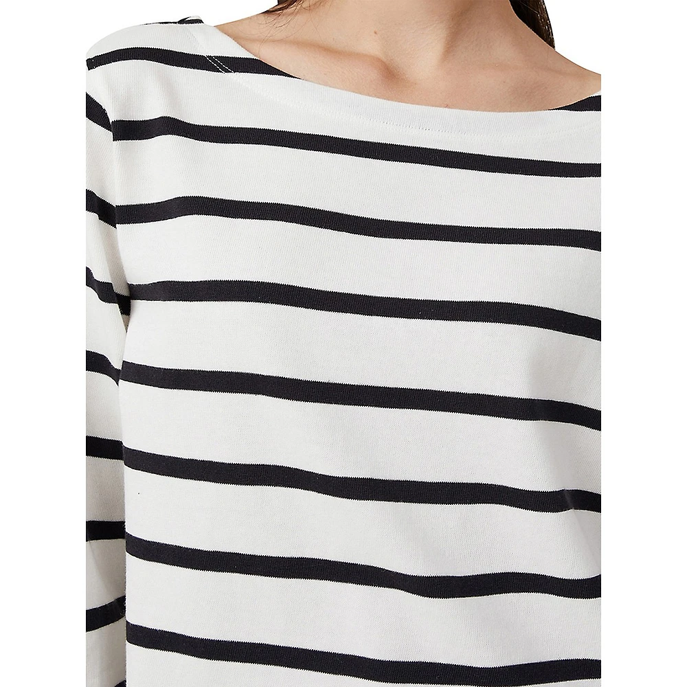 Jordyn Boatneck Striped Top