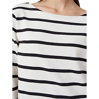 Jordyn Boatneck Striped Top