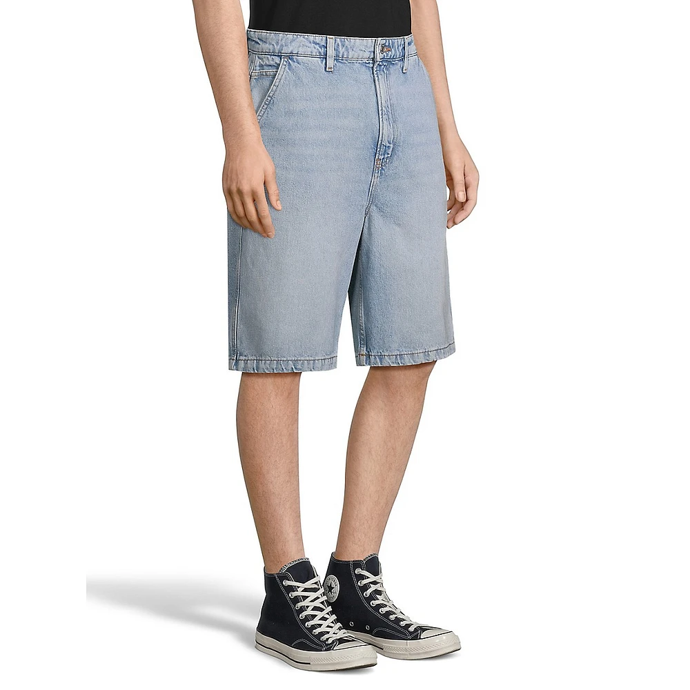 Low-Rise Baggy Denim Shorts