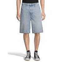 Low-Rise Baggy Denim Shorts