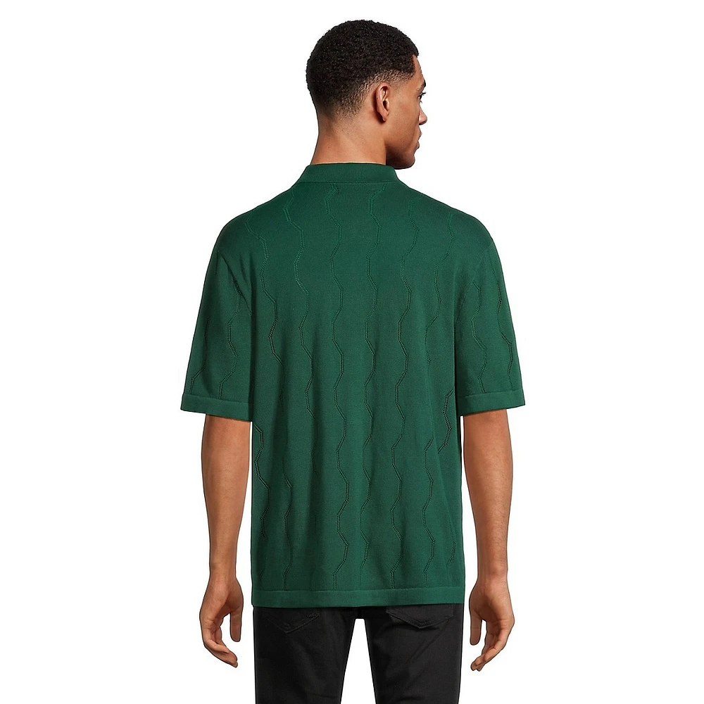 Pablo Textured Knit Short-Sleeve Shirt